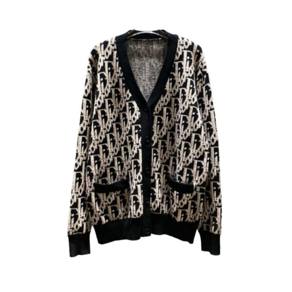 Dior Monogram Knit Cardigan Black For Men