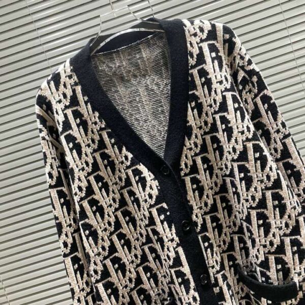 Dior Monogram Knit Cardigan Black For Men