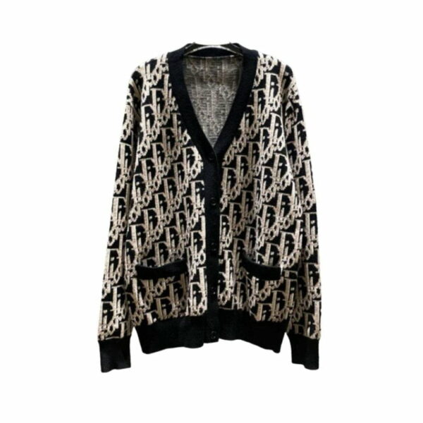 Dior Monogram Knit Cardigan Black For Men
