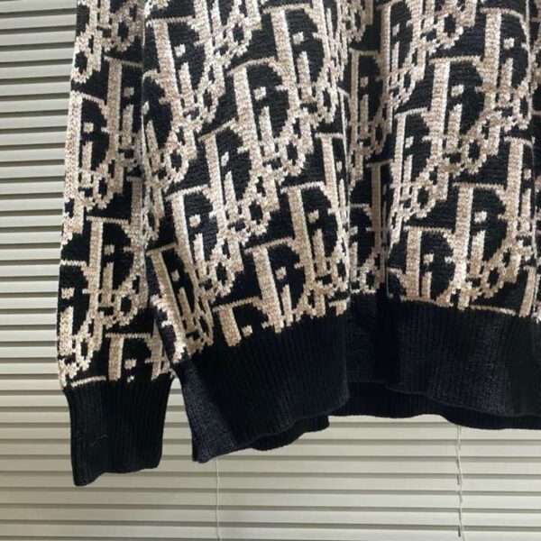 Dior Monogram Knit Sweatshirt Black For Men