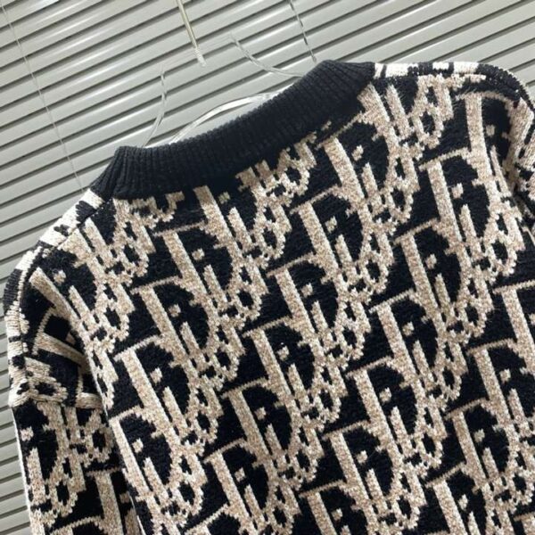 Dior Monogram Knit Sweatshirt Black For Men