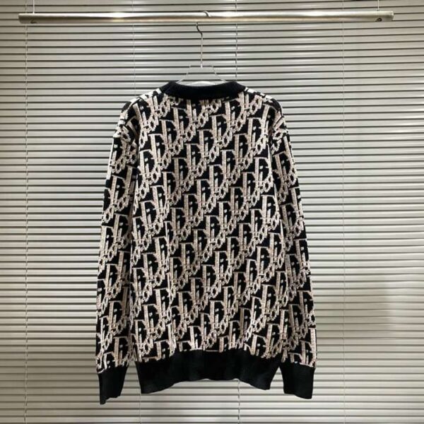 Dior Monogram Knit Sweatshirt Black For Men