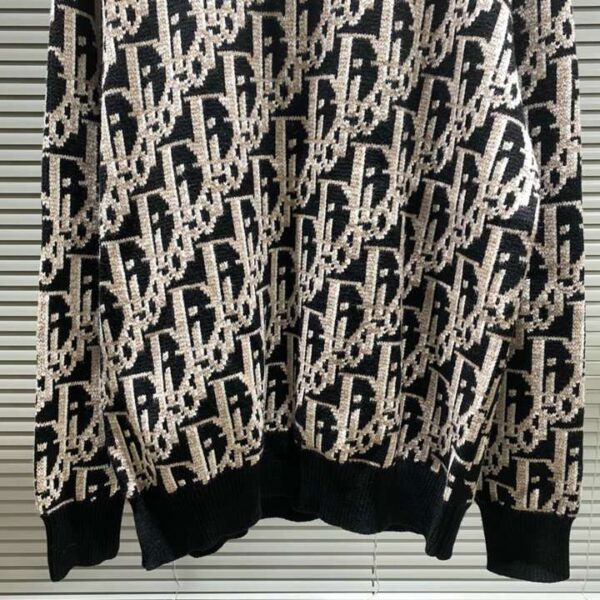 Dior Monogram Knit Sweatshirt Black For Men