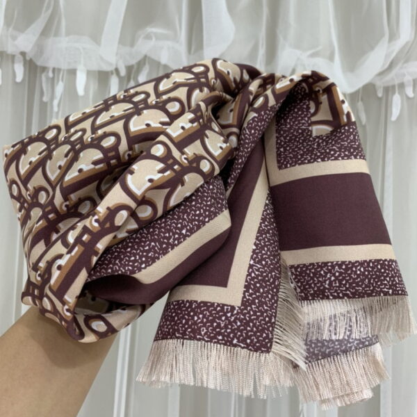 Dior Oblique 90 Square Scarf Brown 35in/90cm 