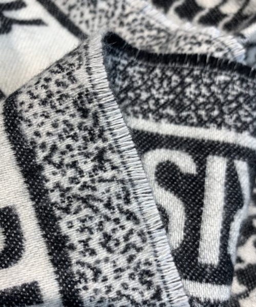 Dior Oblique Blanket Scarf Grey 55in/140cm 