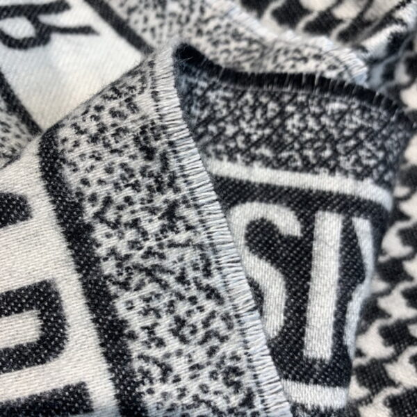 Dior Oblique Blanket Scarf Grey 55in/140cm 