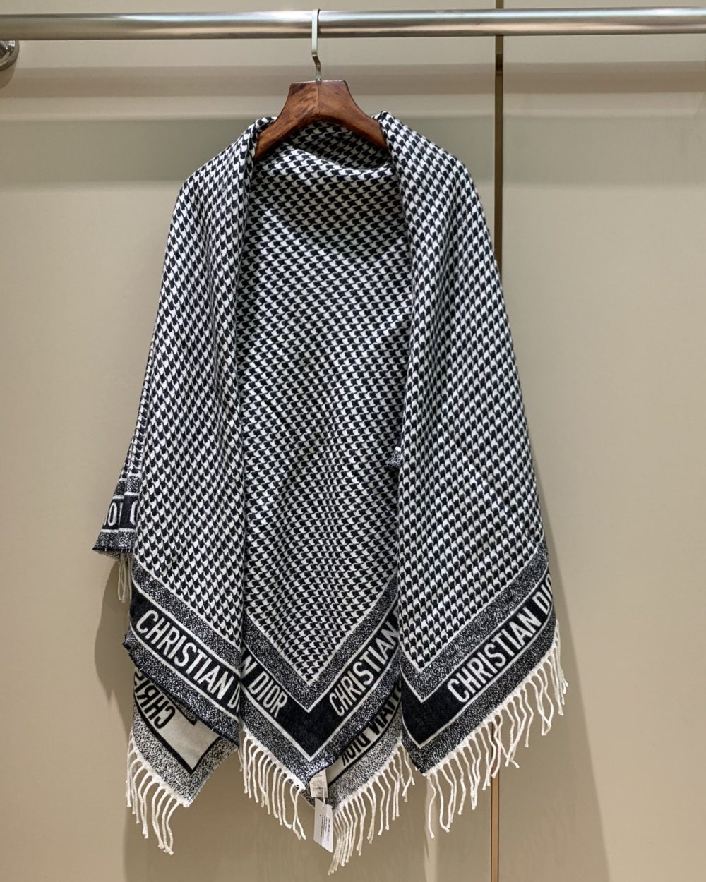 Dior Oblique Blanket Scarf Grey 55in/140cm 