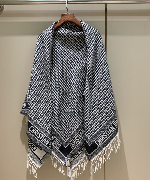 Dior Oblique Blanket Scarf Grey 55in/140cm 