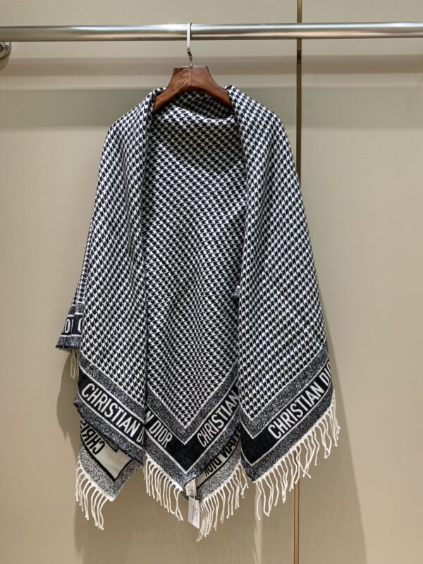 Dior Oblique Blanket Scarf Grey 55in/140cm 