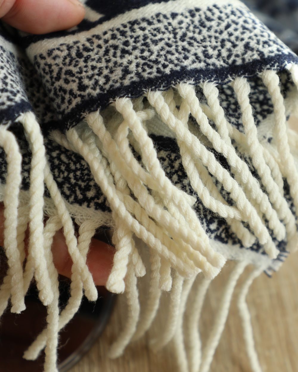 Dior Oblique Navy Blue Cashmere Scarf 200cm/79in 