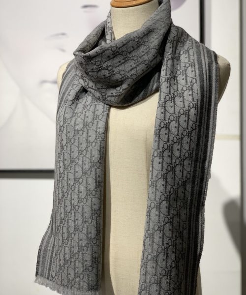 Dior Oblique Scarf Grey 79in/200cm 