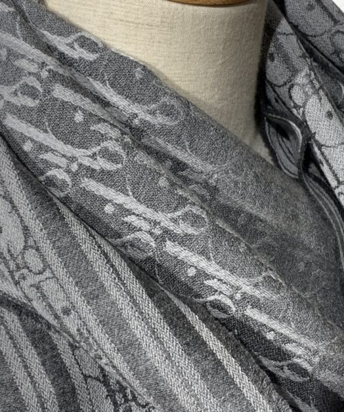 Dior Oblique Scarf Grey 79in/200cm 