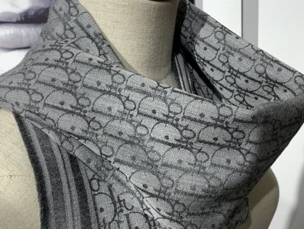 Dior Oblique Scarf Grey 79in/200cm