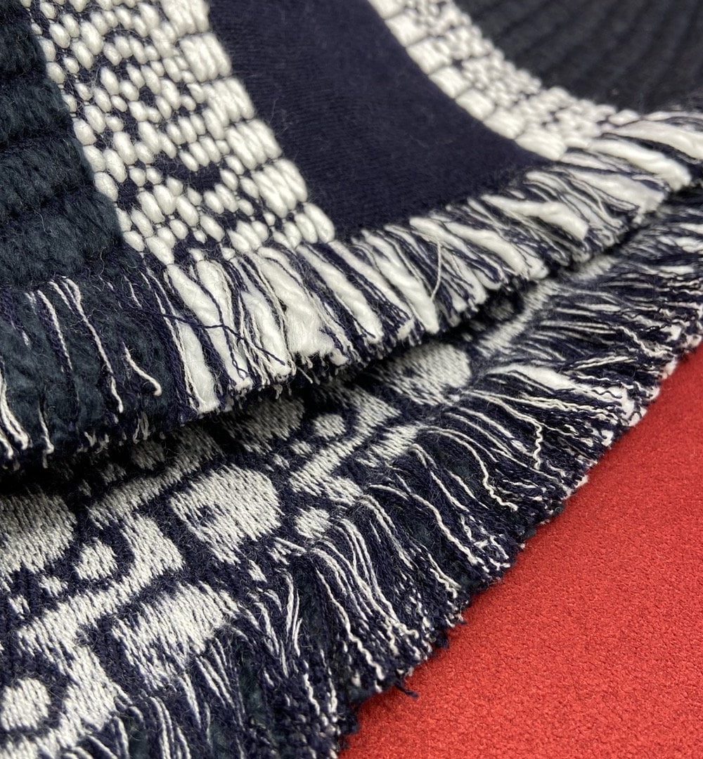 Dior Oblique University Reversible Scarf Blue 79in/200cm 