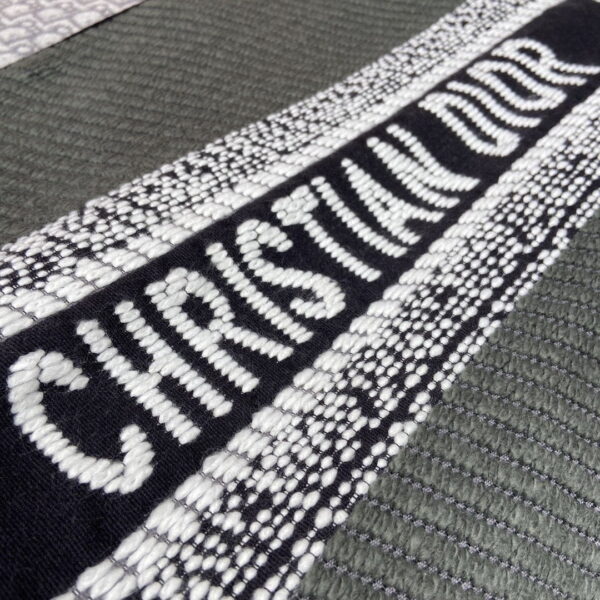 Dior Oblique University Reversible Scarf Green Grey 79in/200cm