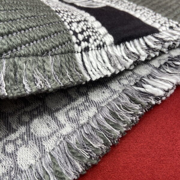 Dior Oblique University Reversible Scarf Green Grey 79in/200cm