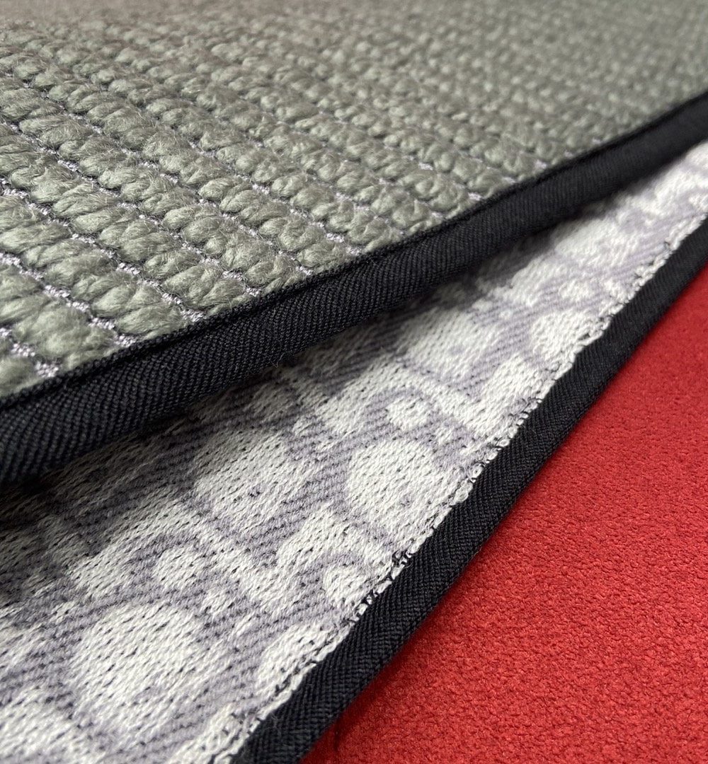 Dior Oblique University Reversible Scarf Green Grey 79in/200cm 