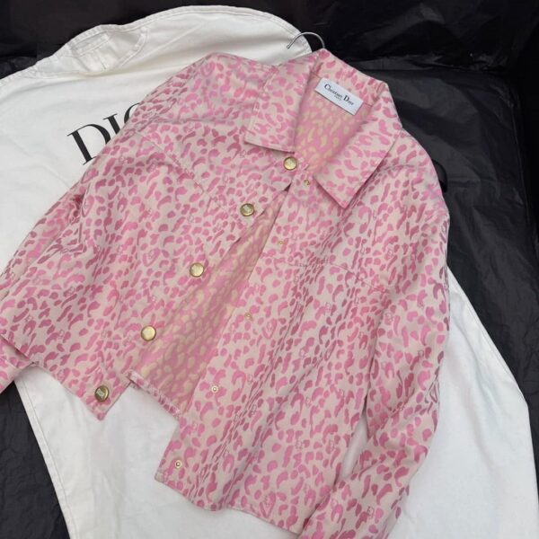 Dior Pattern Jacket Pink For Women