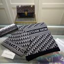 Dior Pompom Beanie & Scarf Set In Black 