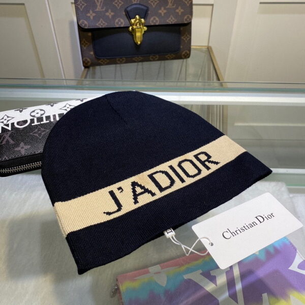 Dior Pompom Beanie In Black