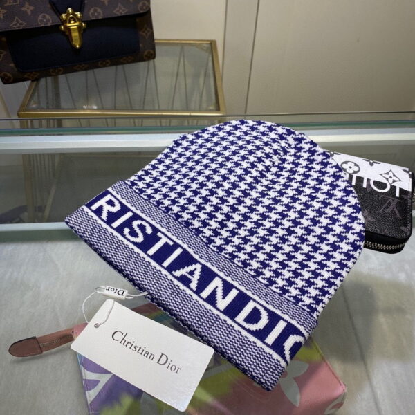 Dior Pompom Beanie In Blue
