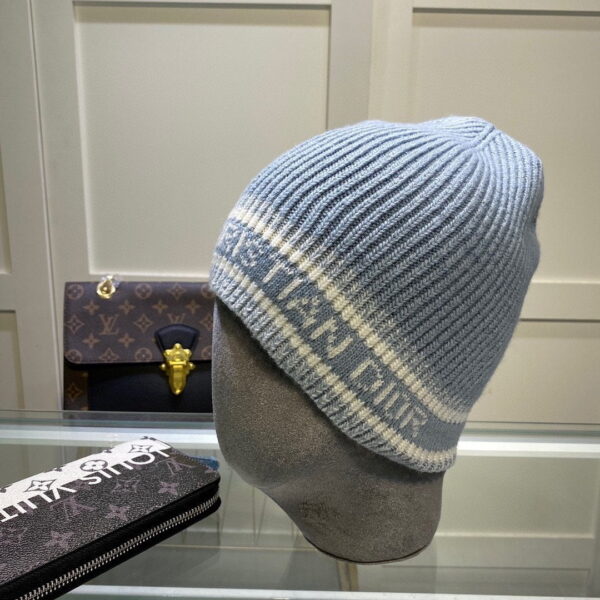 Dior Pompom Beanie In Blue