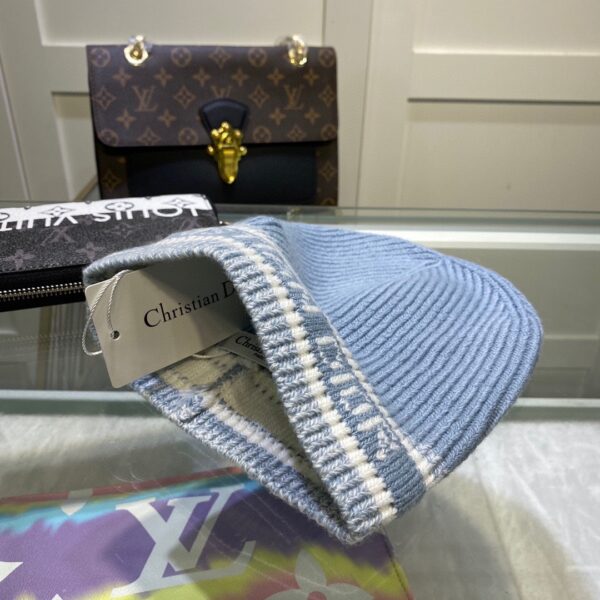 Dior Pompom Beanie In Blue