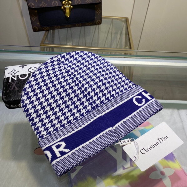 Dior Pompom Beanie In Blue