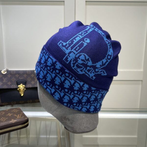 Dior Pompom Beanie In Blue