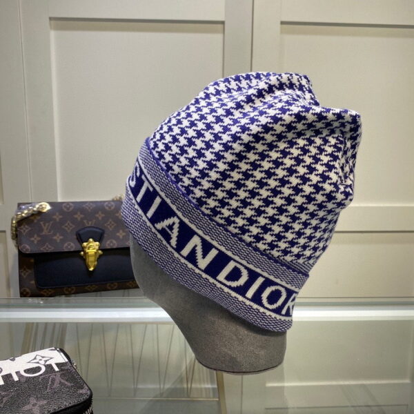 Dior Pompom Beanie In Blue