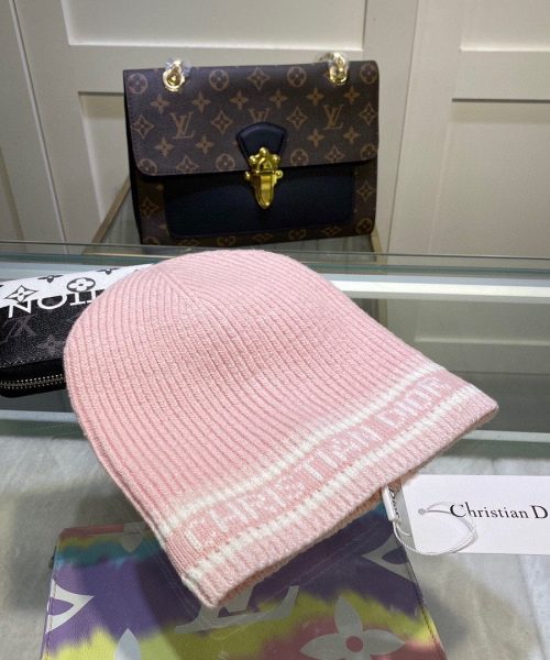 Dior Pompom Beanie In Pink