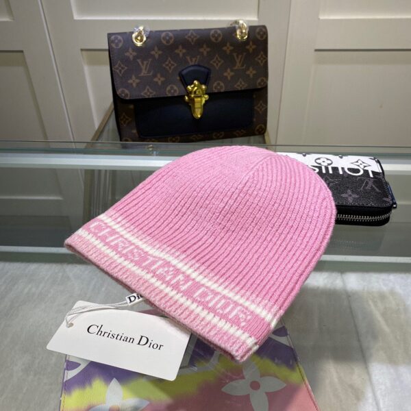 Dior Pompom Beanie In Pink