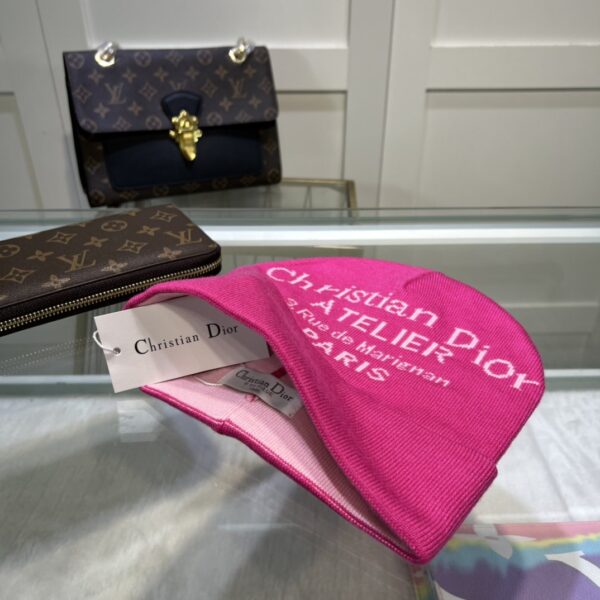 Dior Pompom Beanie In Pink