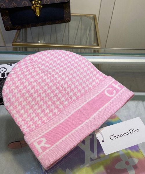 Dior Pompom Beanie In Pink