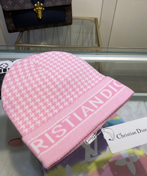 Dior Pompom Beanie In Pink