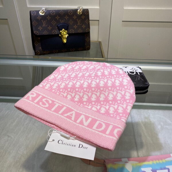 Dior Pompom Beanie In Pink