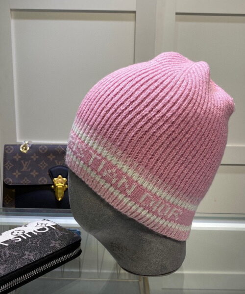 Dior Pompom Beanie In Pink
