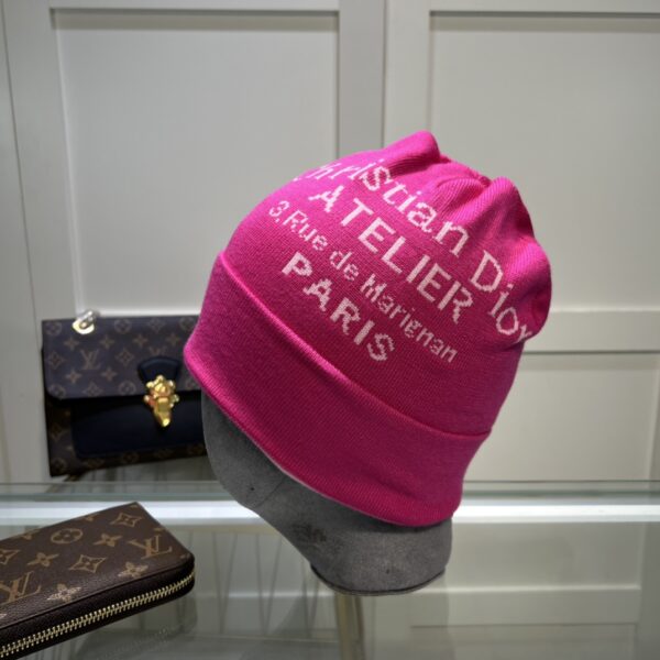 Dior Pompom Beanie In Pink