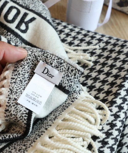 Dior Shawl Square Silk Long Neck Winter Wool Scarf 150cm/59in 