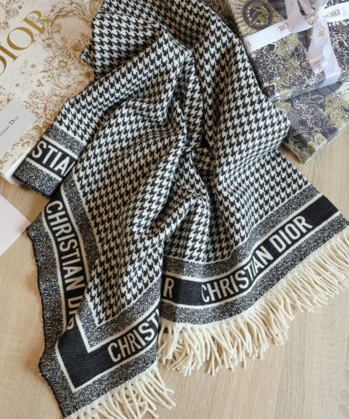 Dior Shawl Square Silk Long Neck Winter Wool Scarf 150cm/59in 