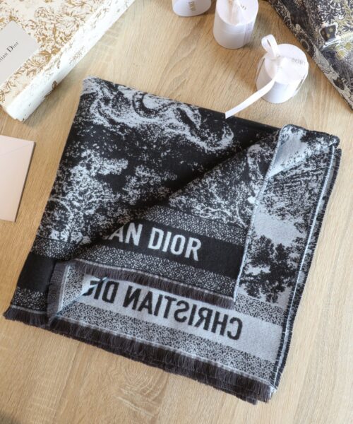 Dior Silk Square Dark Blue Scarf 150cm/71in 