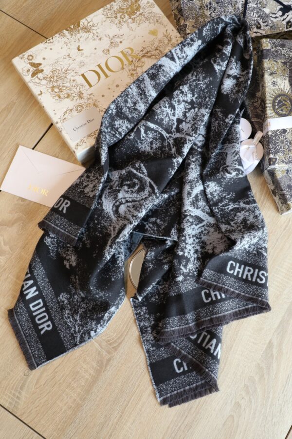 Dior Silk Square Dark Blue Scarf 150cm/71in 