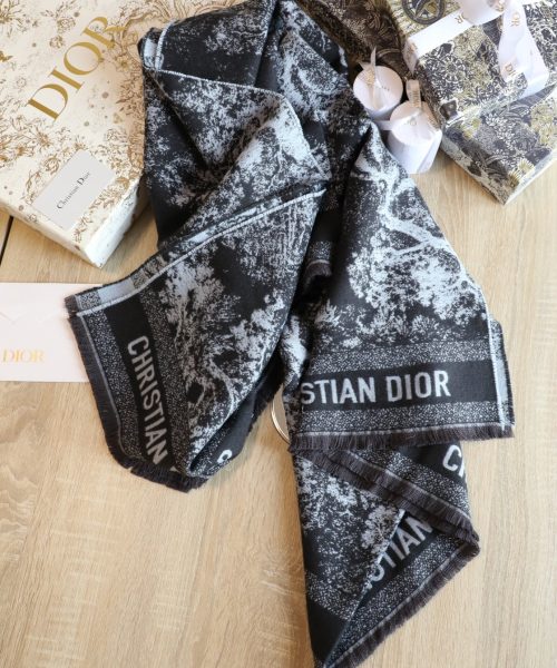 Dior Silk Square Dark Blue Scarf 150cm/71in 