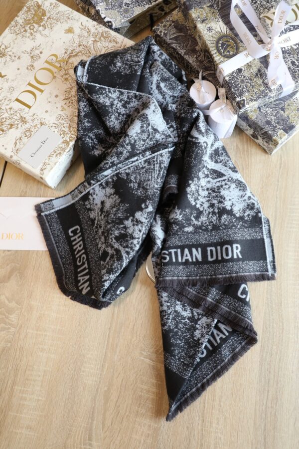 Dior Silk Square Dark Blue Scarf 150cm/71in 