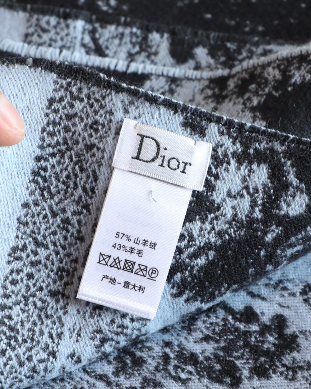 Dior Silk Square Dark Blue Scarf 150cm/71in 