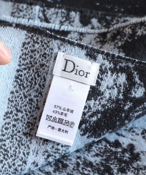Dior Silk Square Dark Blue Scarf 150cm/71in 