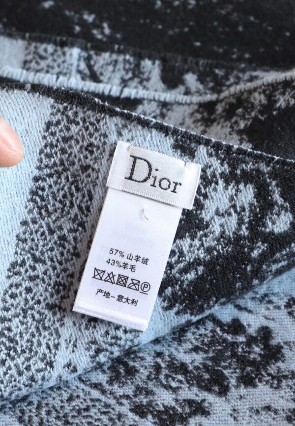 Dior Silk Square Dark Blue Scarf 150cm/71in