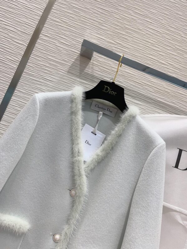 Dior Tassel Tweed Jacket Light Blue For Women
