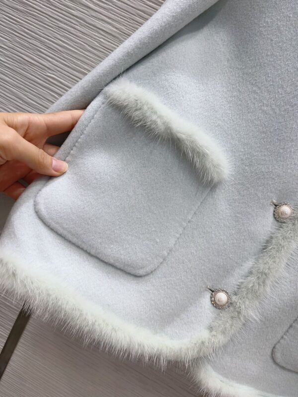 Dior Tassel Tweed Jacket Light Blue For Women