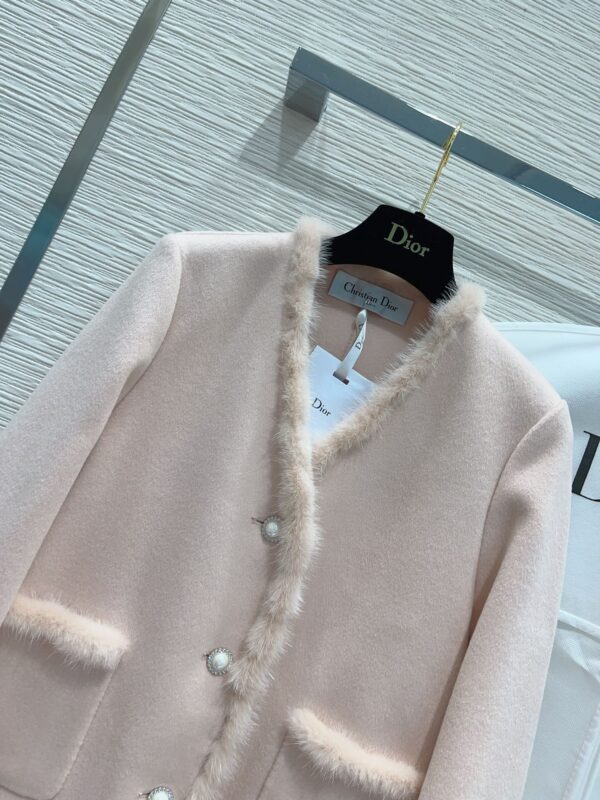 Dior Tassel Tweed Jacket Light Pink For Women